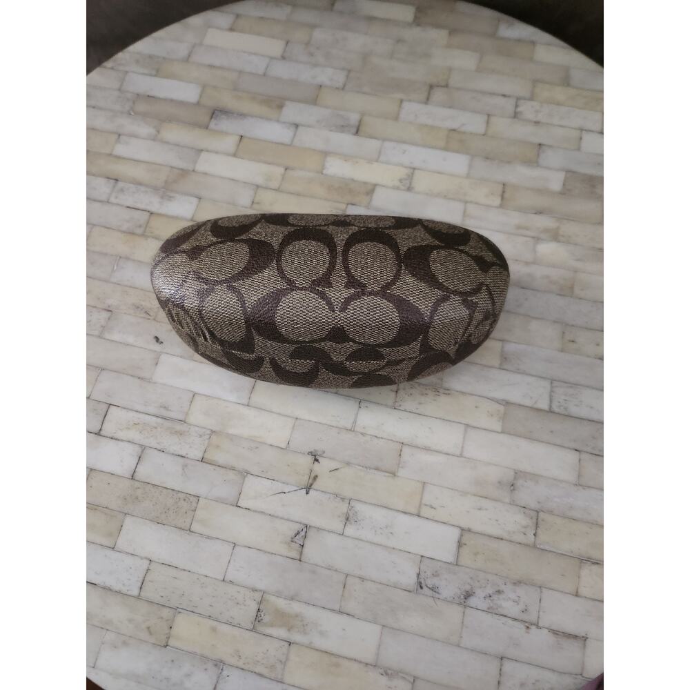 Coach monogram hard clamshell eyeglasses or sunglasses case EMPTY - Picture 2 of 4
